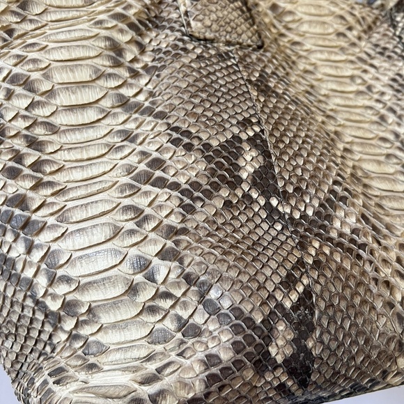 ALEXANDRA KNIGHT GENUINE PYTHON BAG XL DESIGNER EXOTIC COLLECTABLE TEXTURED LUXE - Picture 5 of 12